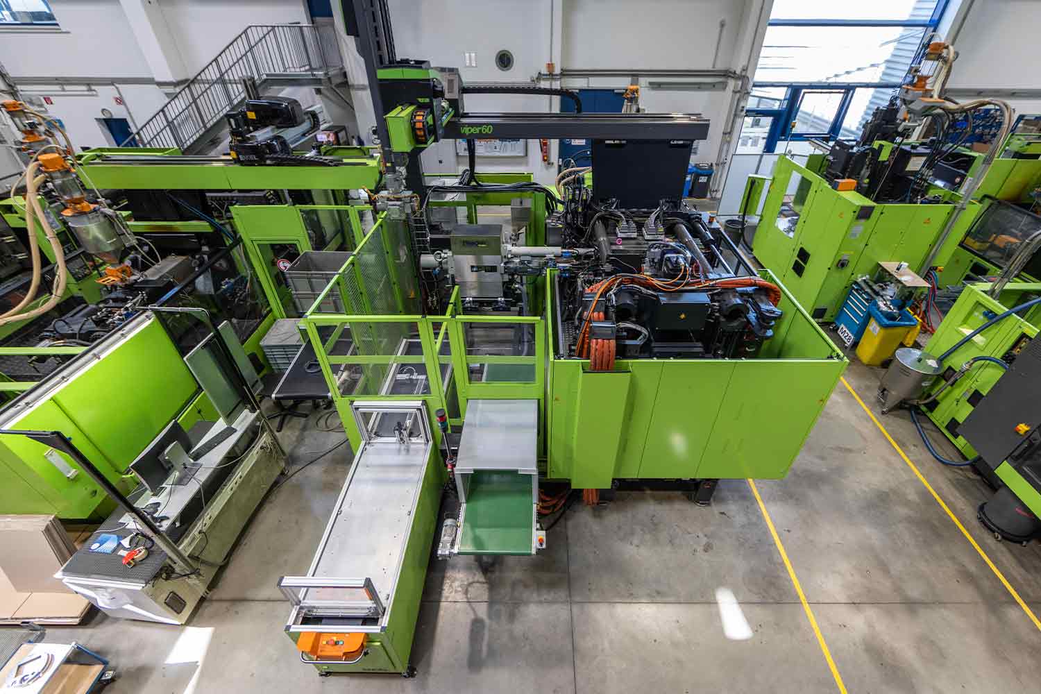 Blick in die Produktionshalle in Schwertberg
