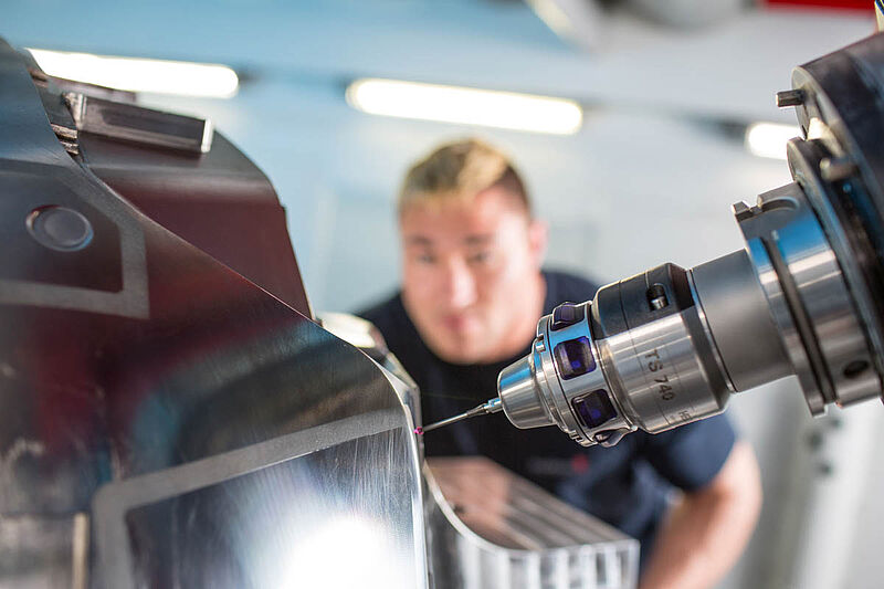 Detailansicht einer polierten Formeinlage